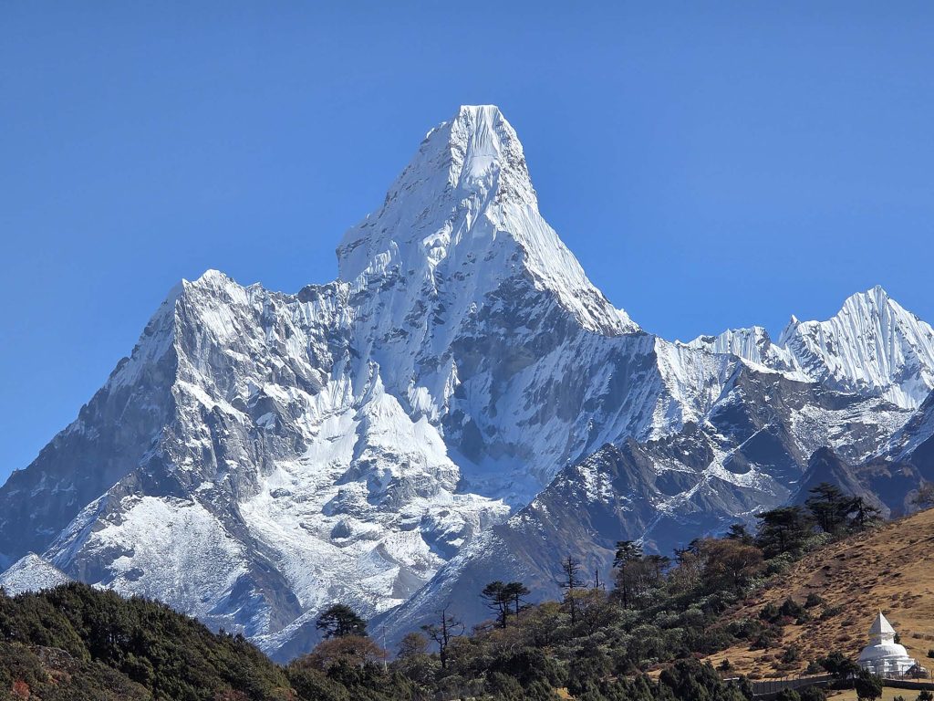 Ama Dablam seen from above Namche Bazar