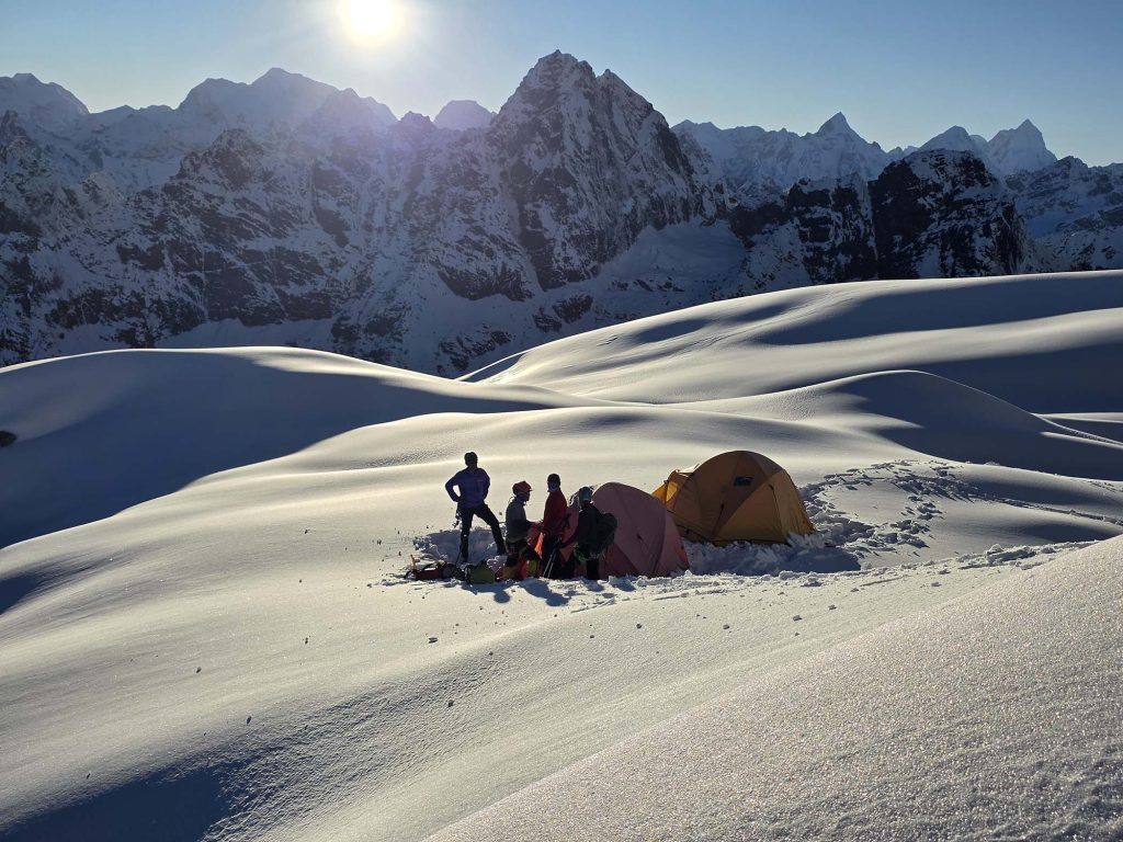 Dag and Iselin staying the night at Lobuche Upper High Camp.jpg